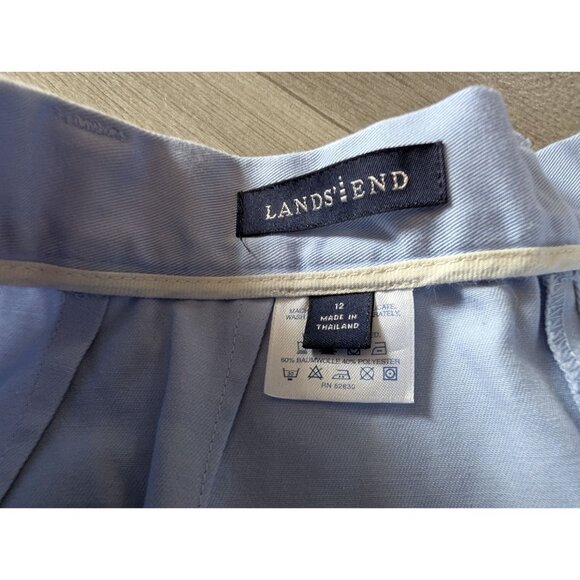 Lands End Womens Light Blue Chino Pants Size 12 Cotton Blend Casual Straight-Leg - Picture 4 of 6